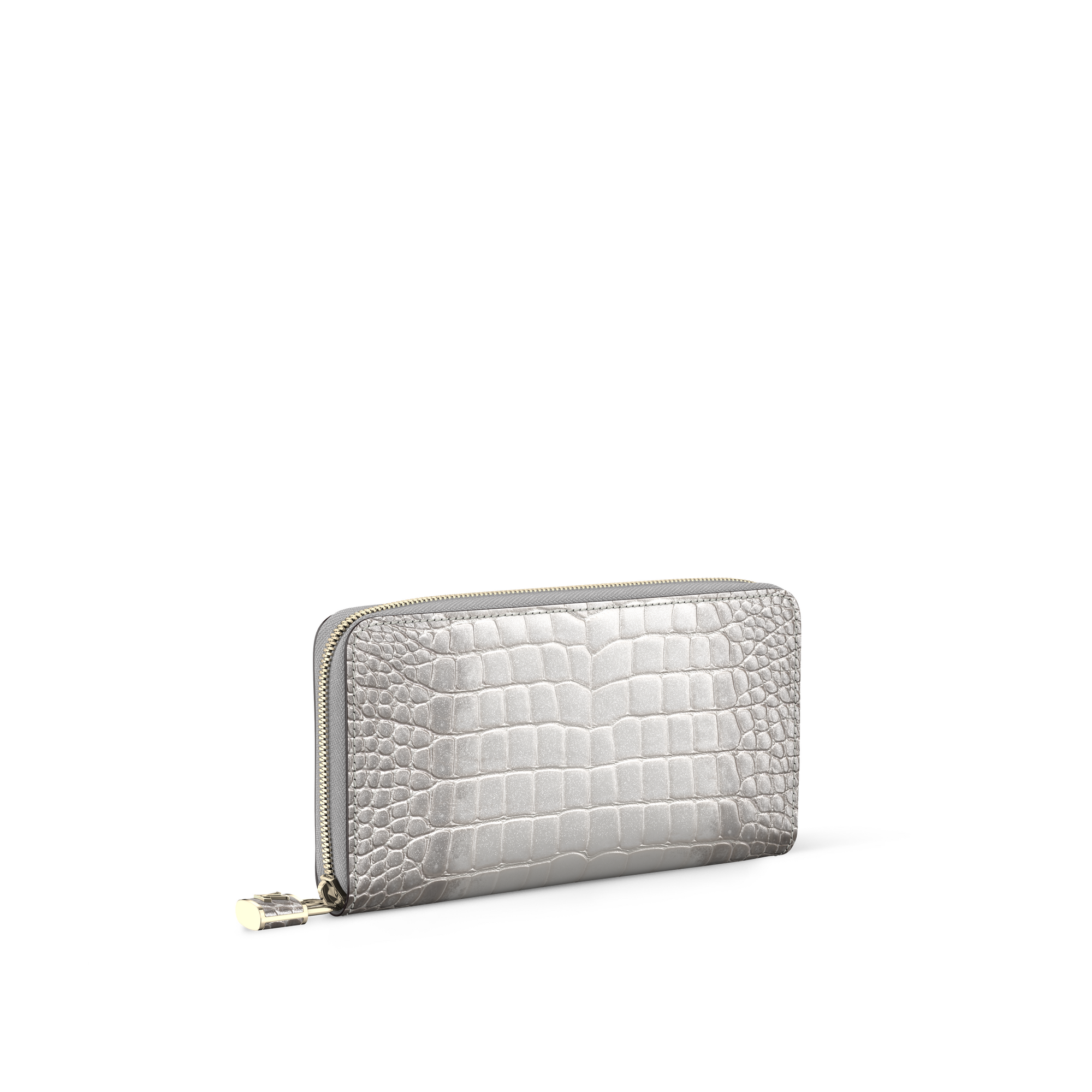 Zippy Wallet Padlock Crocodilien Brillant - Wallets and Small